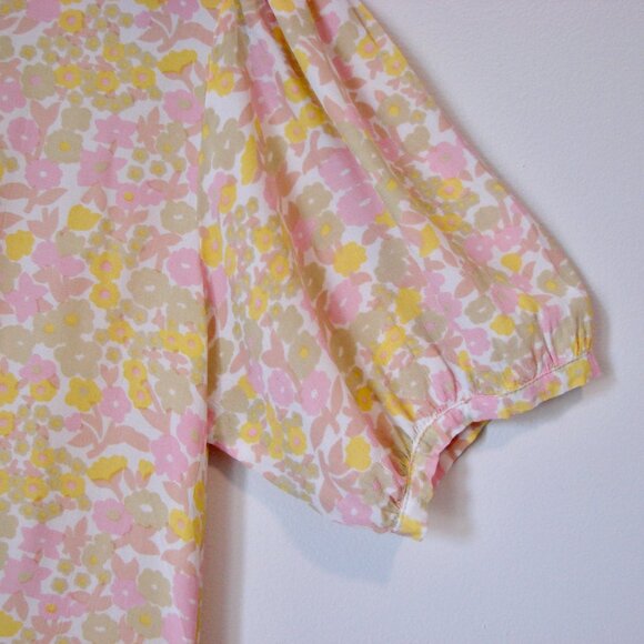 Faithful The Brand Beline Midi Dress Ida Floral Print Pink Yellow Flowy Medium - Picture 8 of 16